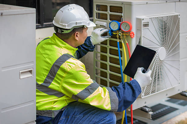 Professional Hvac technician working in Twin Lakes, VA